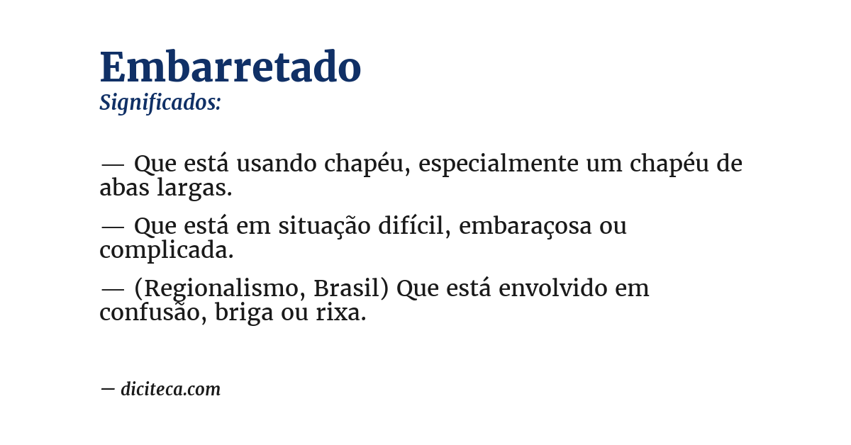 Significado de embarretado