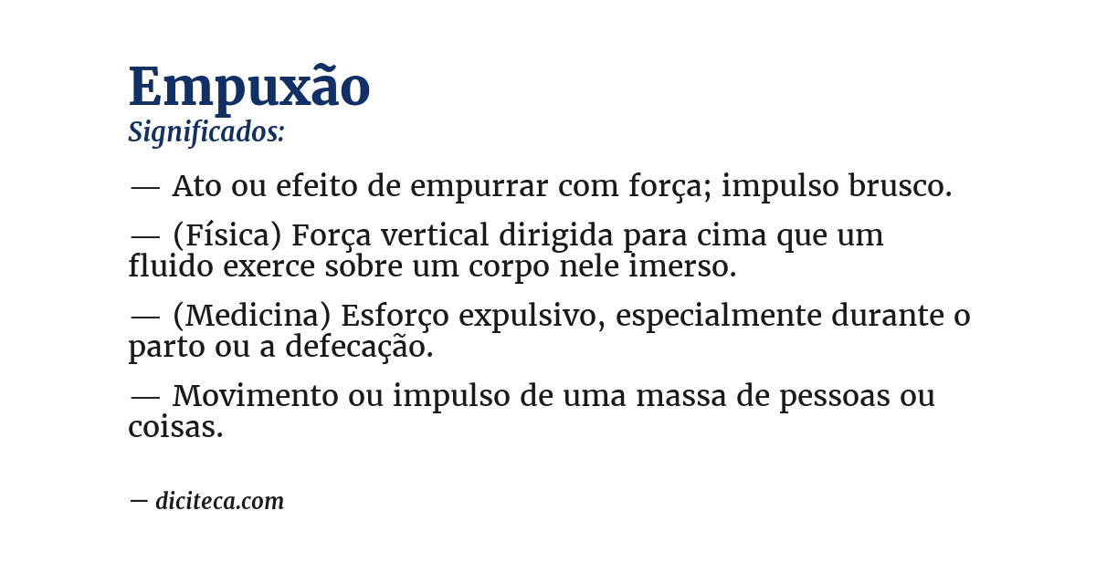 Significado de empuxão