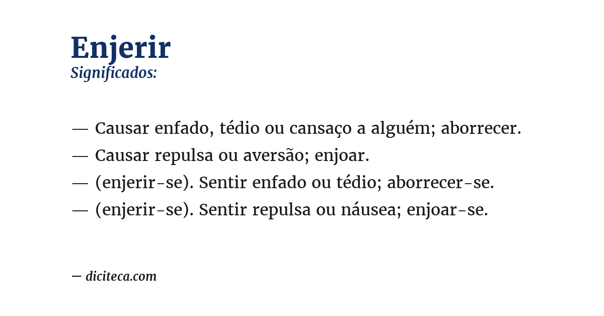 Significado de enjerir