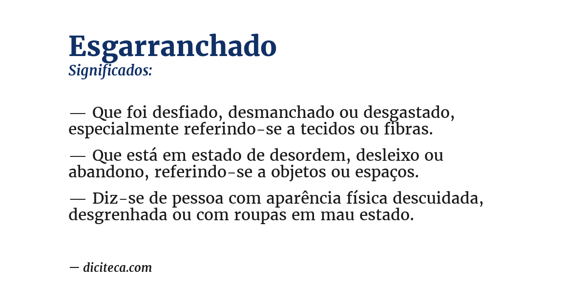 Significado de esgarranchado