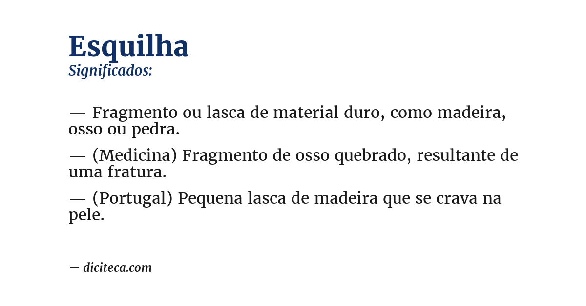 Significado de esquilha