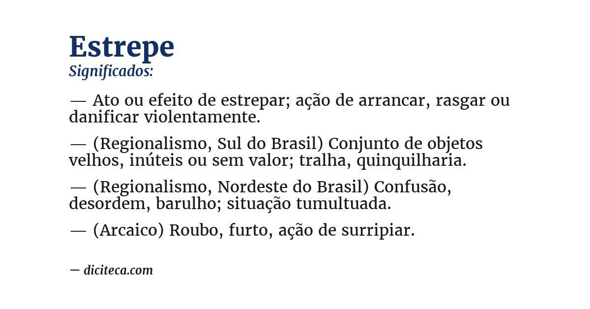 Significado de estrepe