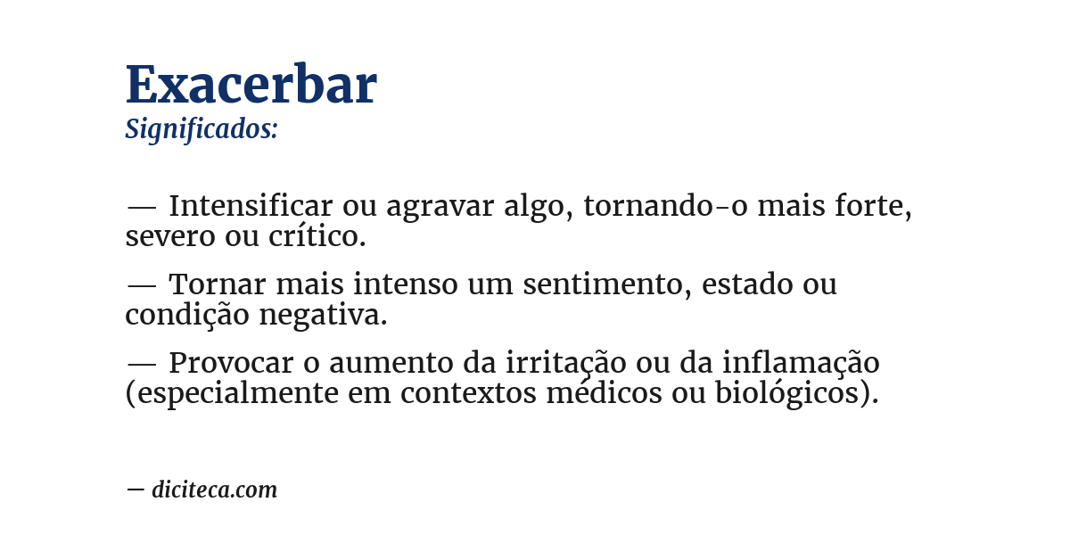 Significado de exacerbar