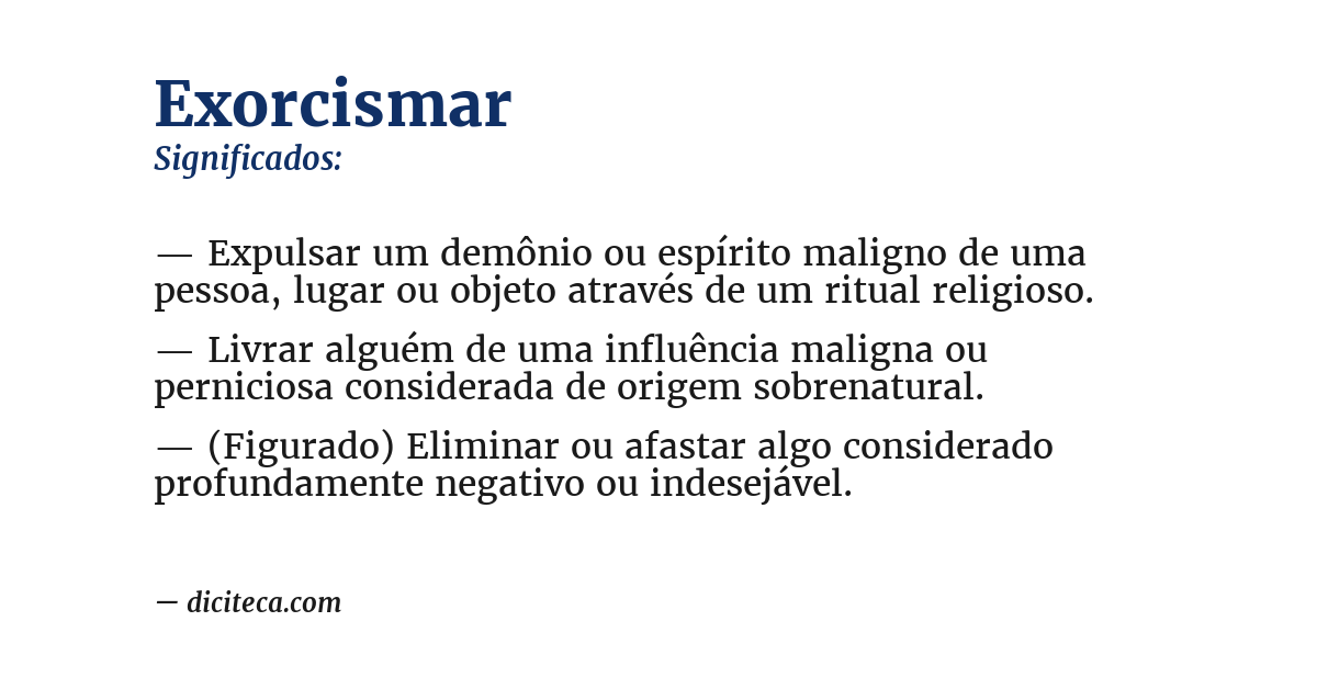Significado de exorcismar