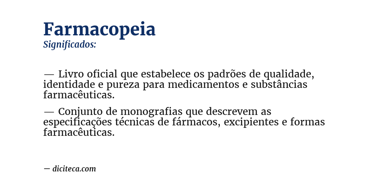 Significado de farmacopeia