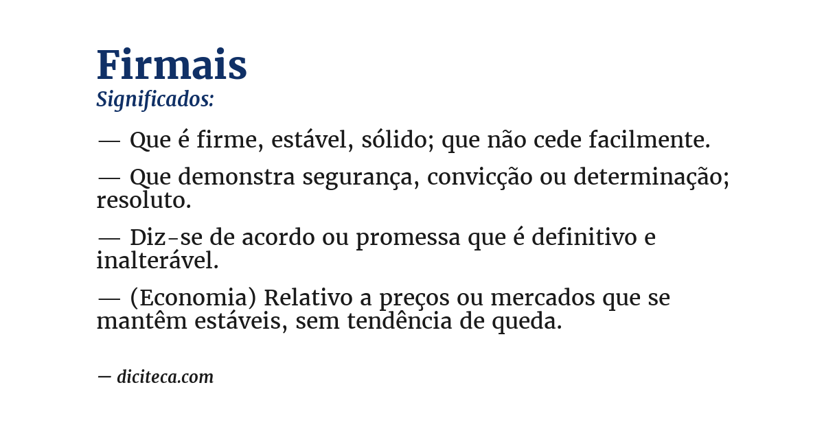 Significado de firmais