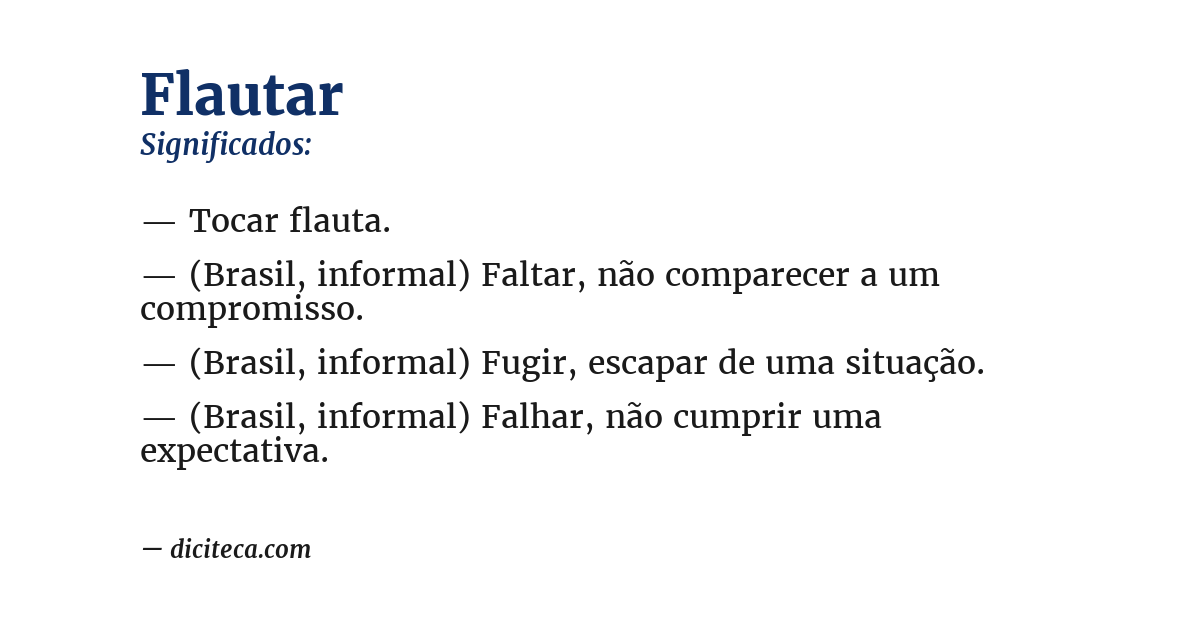 Significado de flautar