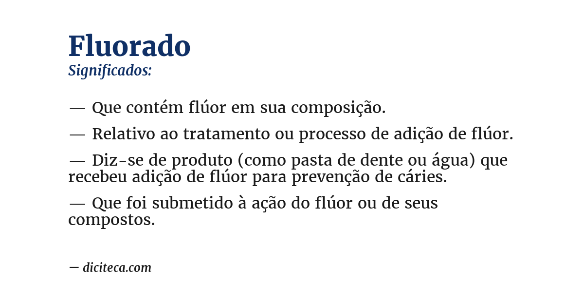 Significado de fluorado