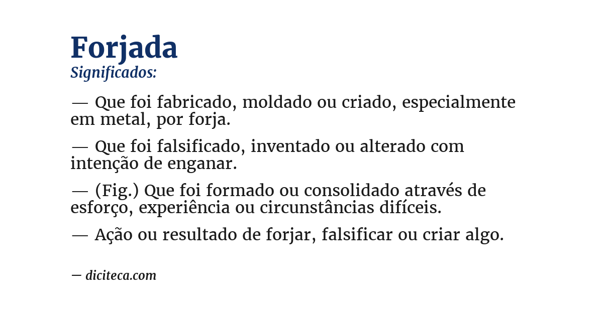 Significado de forjada
