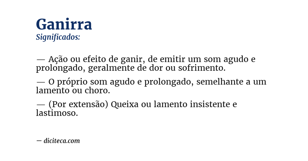 Significado de ganirra