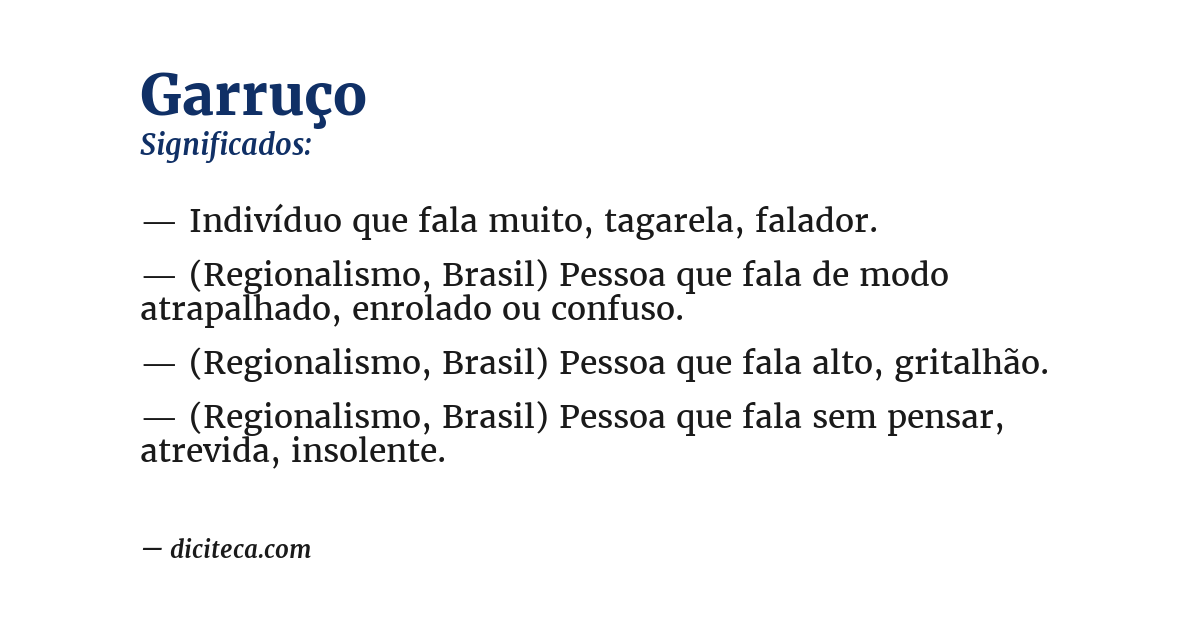 Significado de garruço
