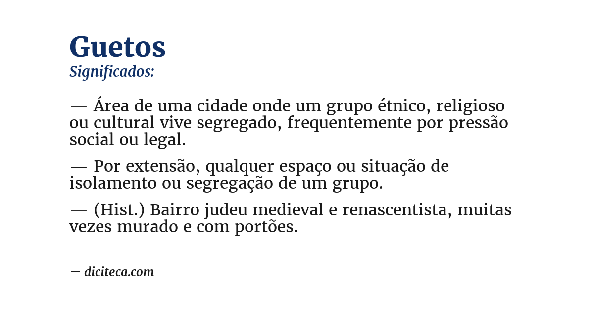 Significado de guetos