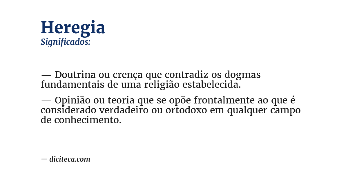 Significado de heregia