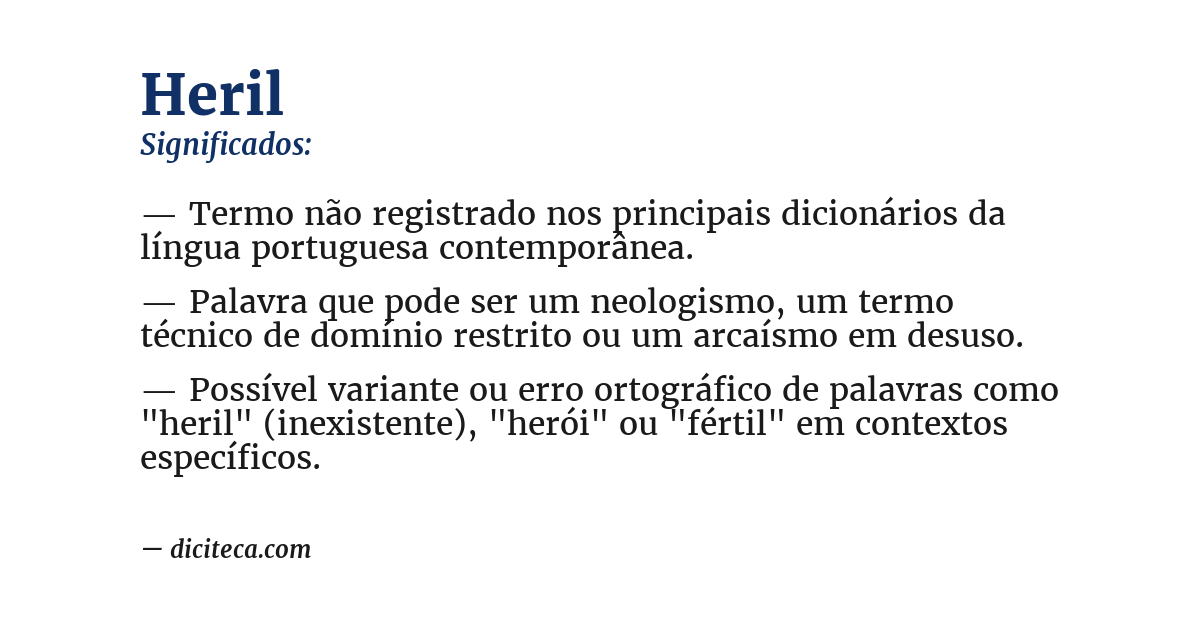 Significado de heril