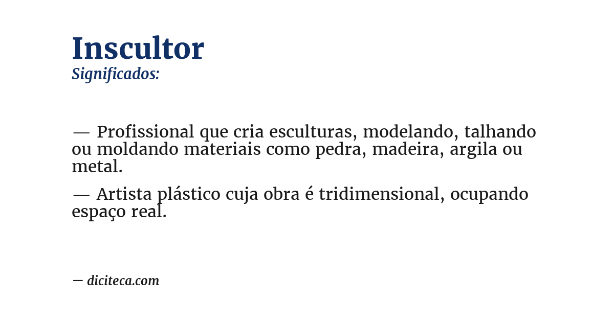 Significado de inscultor