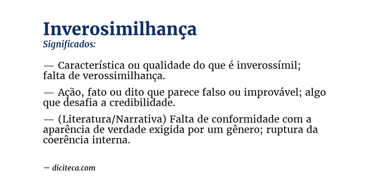 Significado de inverosimilhança