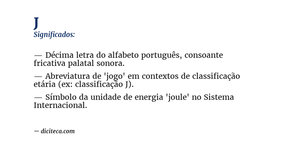 Significado de j