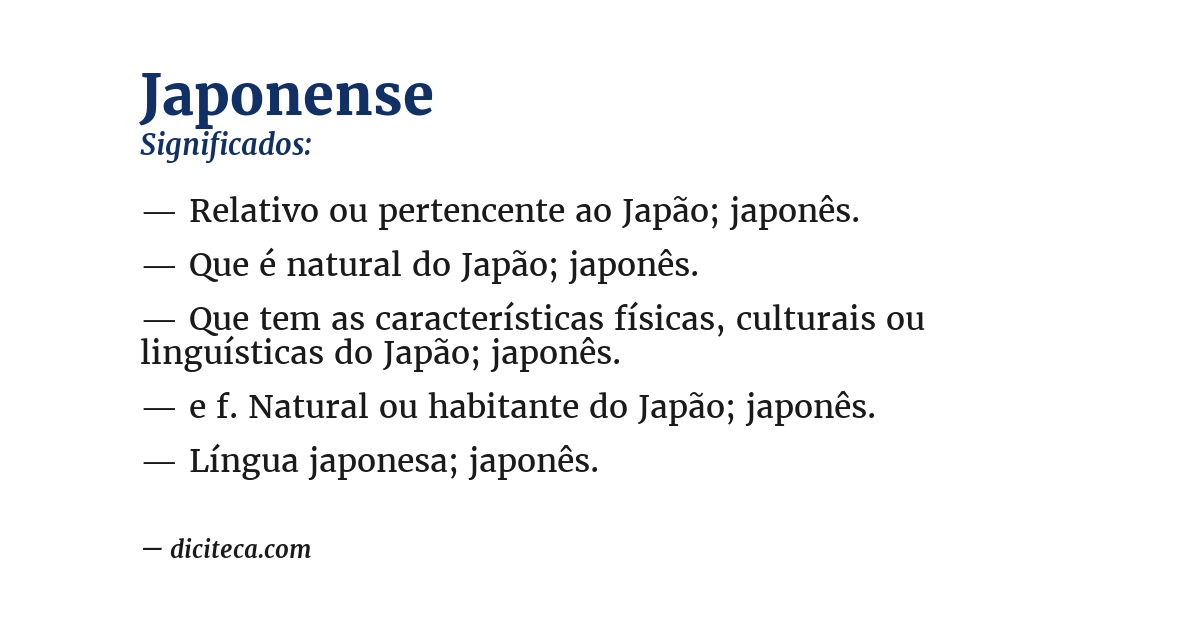 Significado de japonense