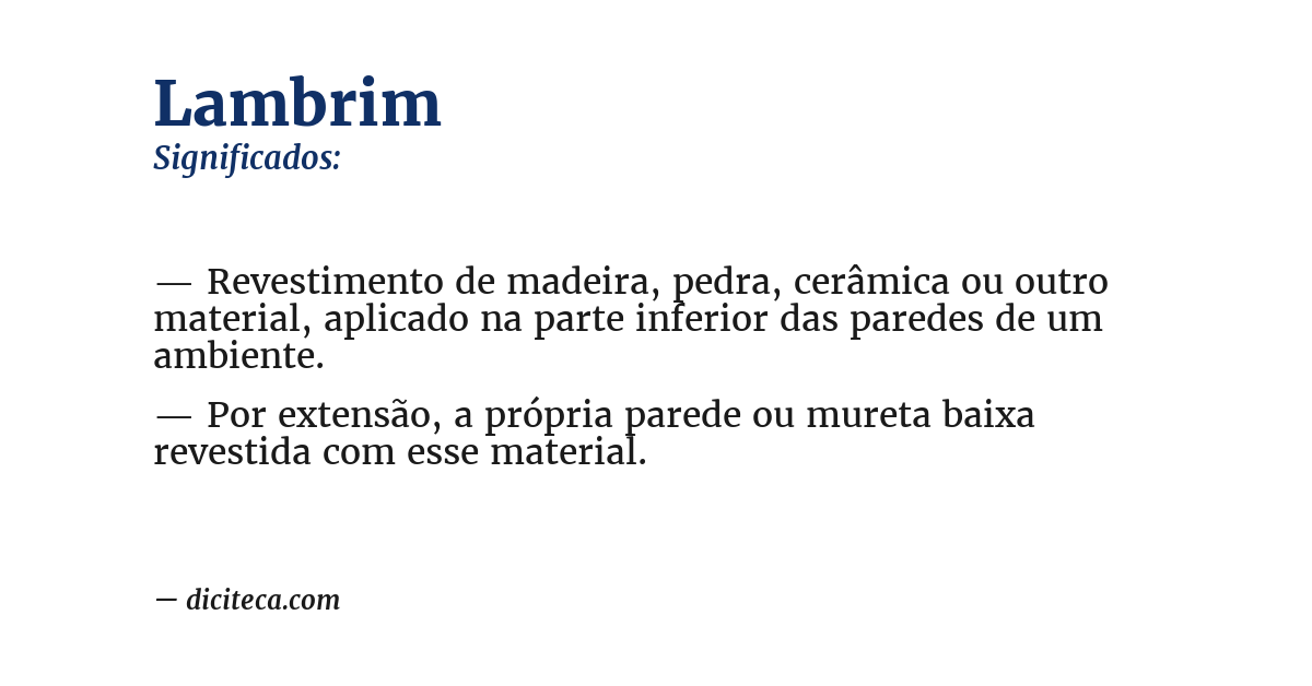 Significado de lambrim