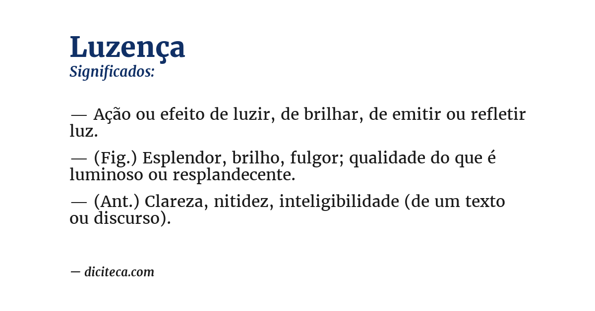 Significado de luzença
