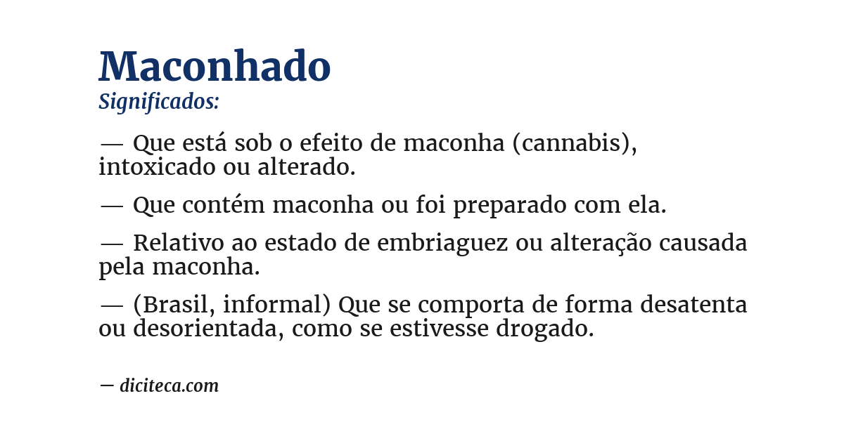 Significado de maconhado
