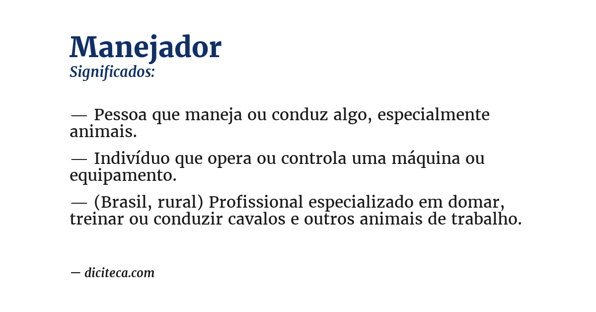 Significado de manejador