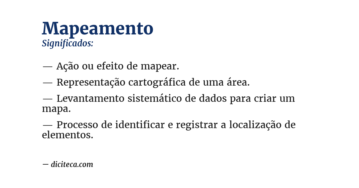 Significado de mapeamento