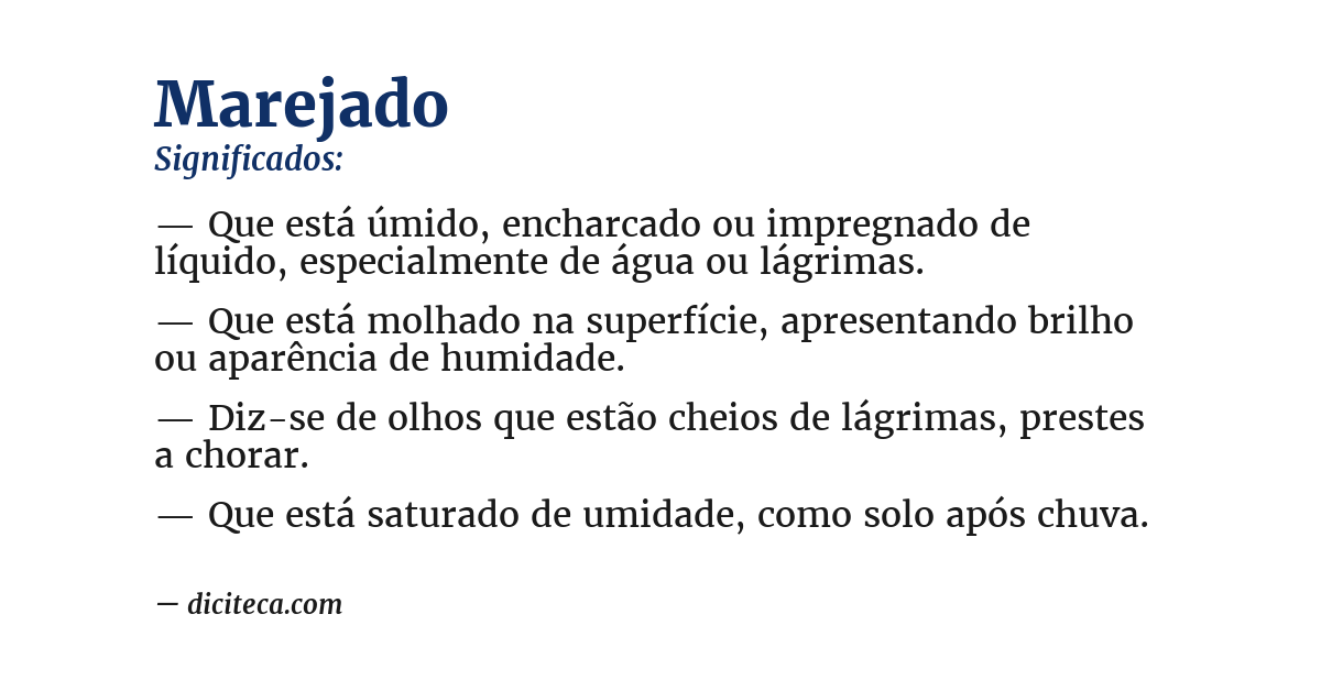 Significado de marejado