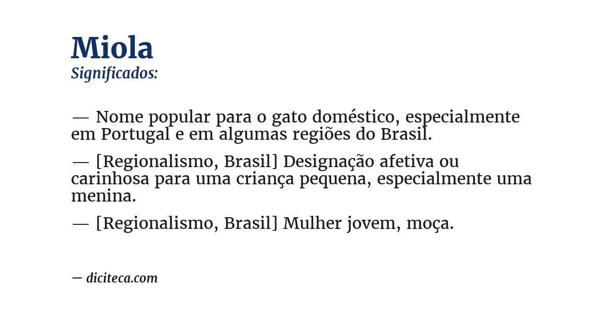 Significado de miola