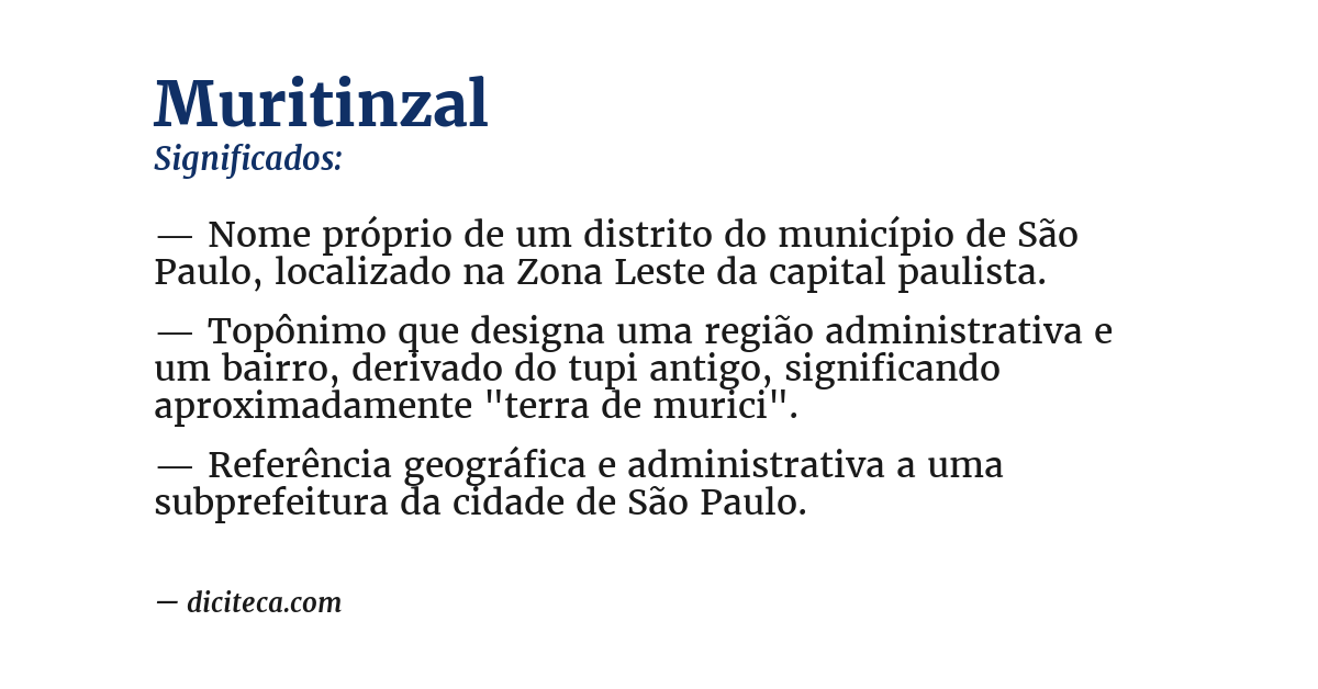 Significado de muritinzal