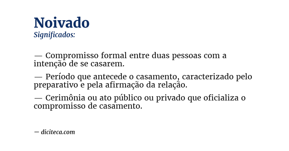 Significado de noivado
