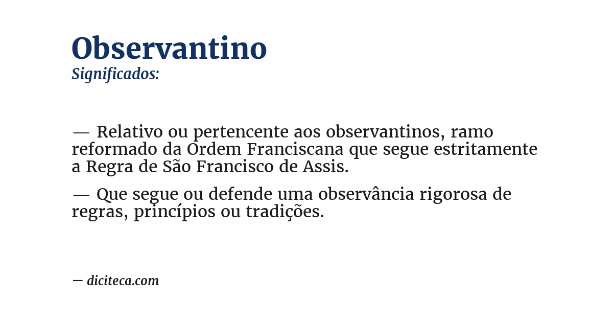 Significado de observantino