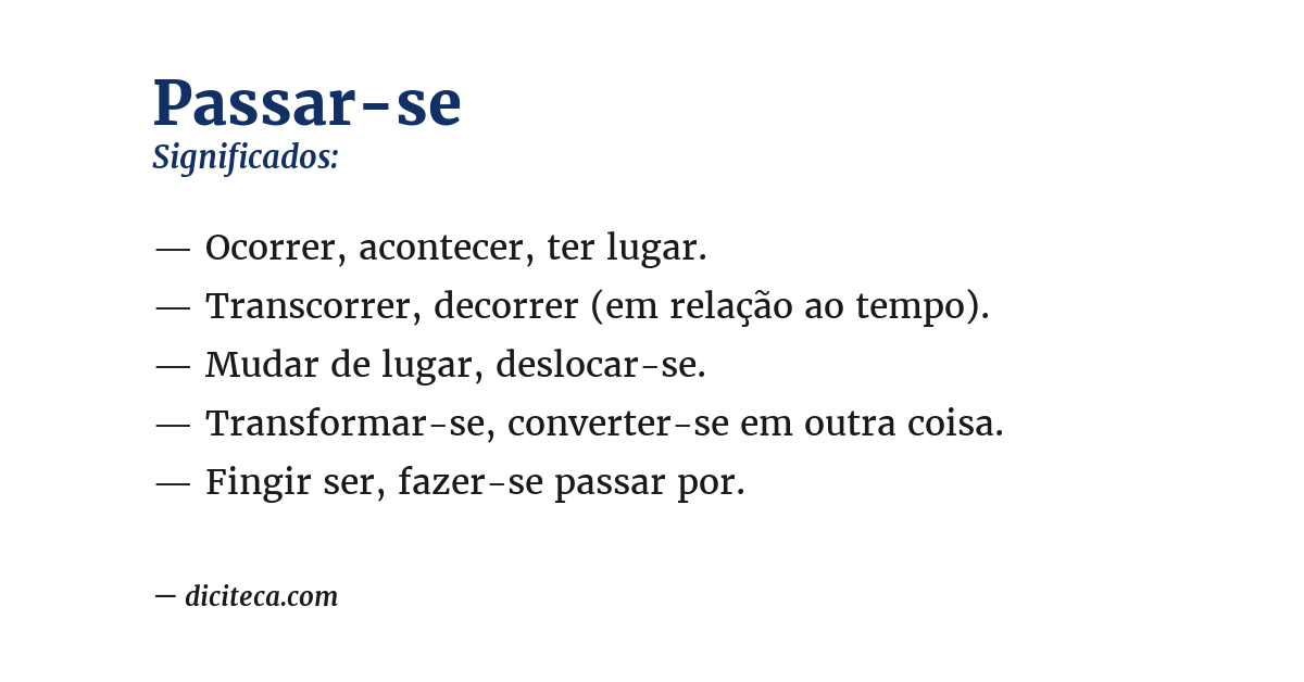 Significado de passar-se
