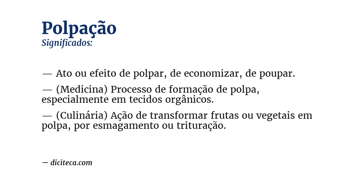 Significado de polpação