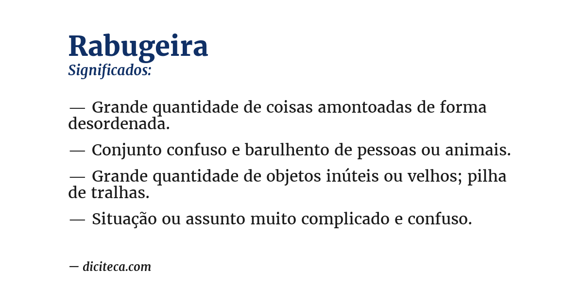 Significado de rabugeira