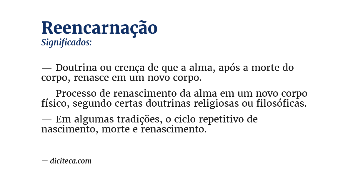 Significado de reencarnação