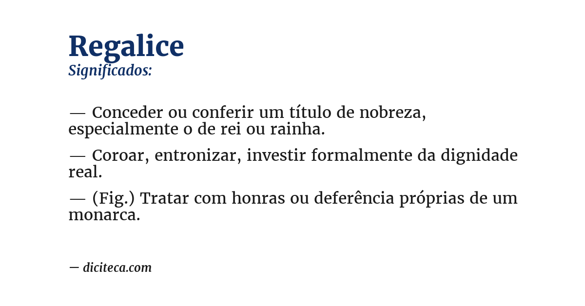 Significado de regalice