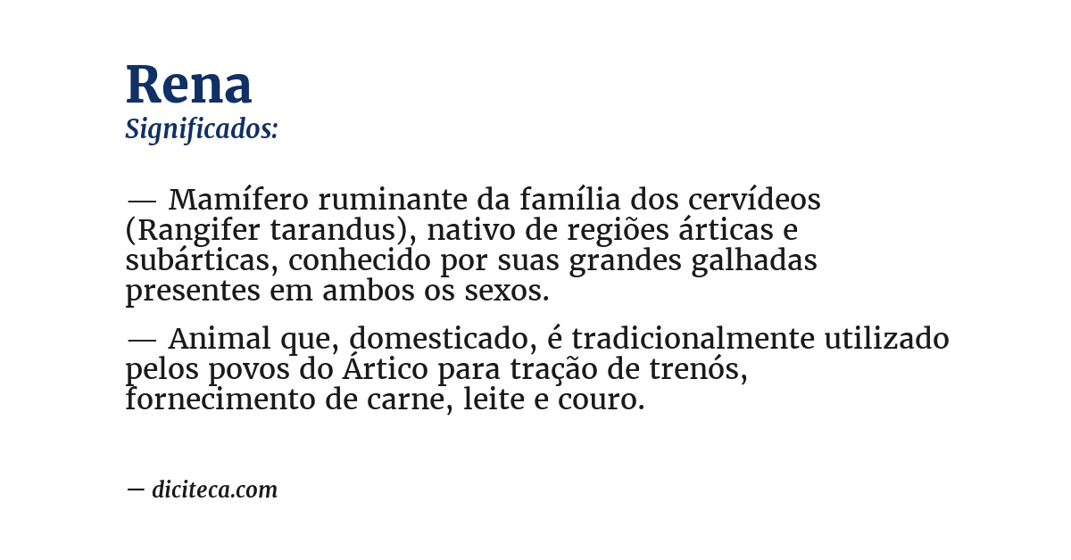 Significado de rena