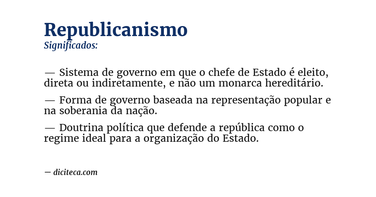 Significado de republicanismo