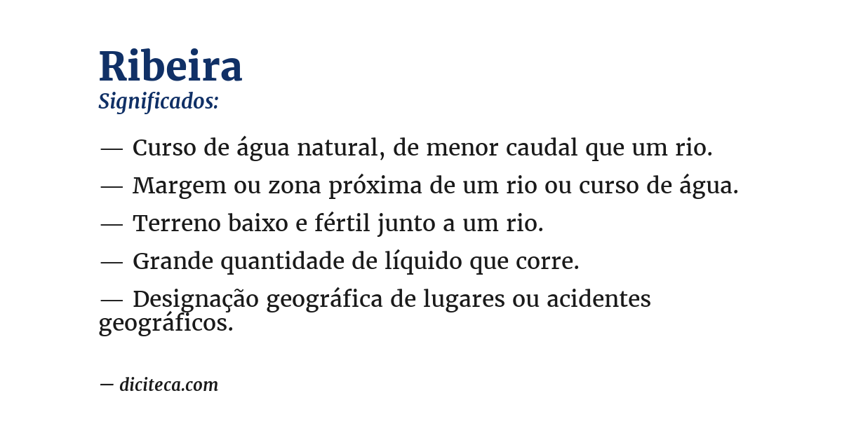 Significado de ribeira