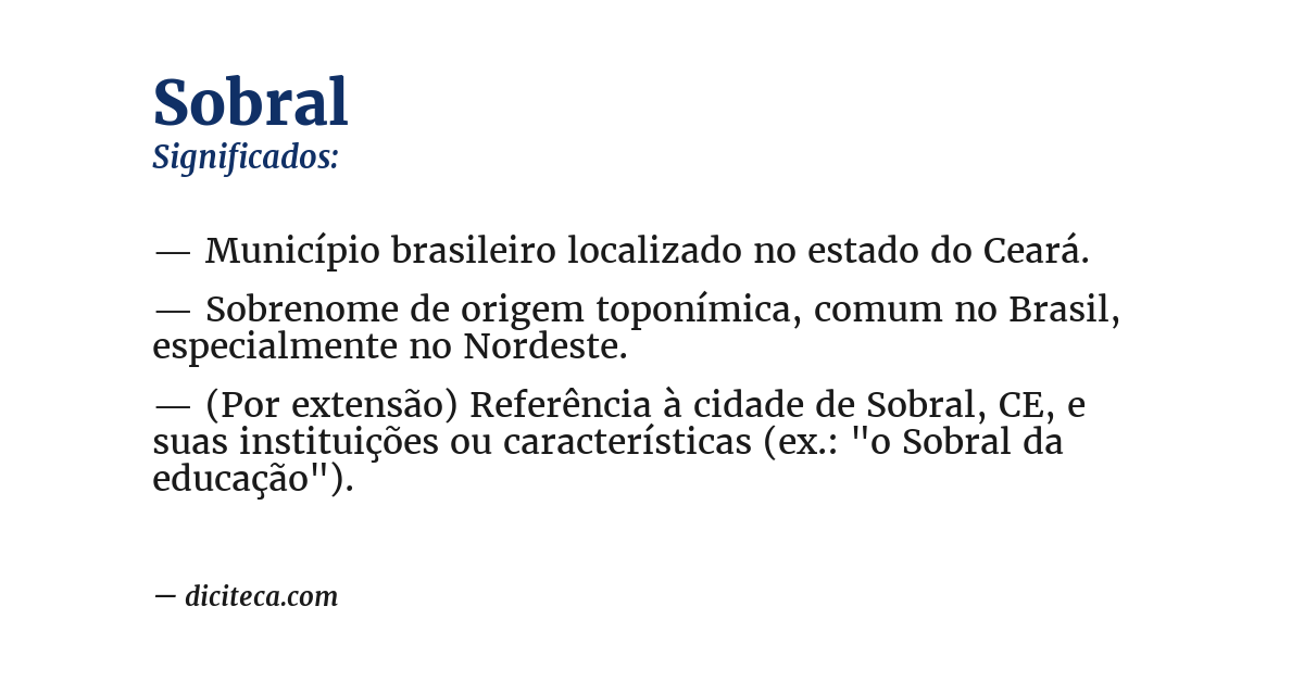 Significado de sobral