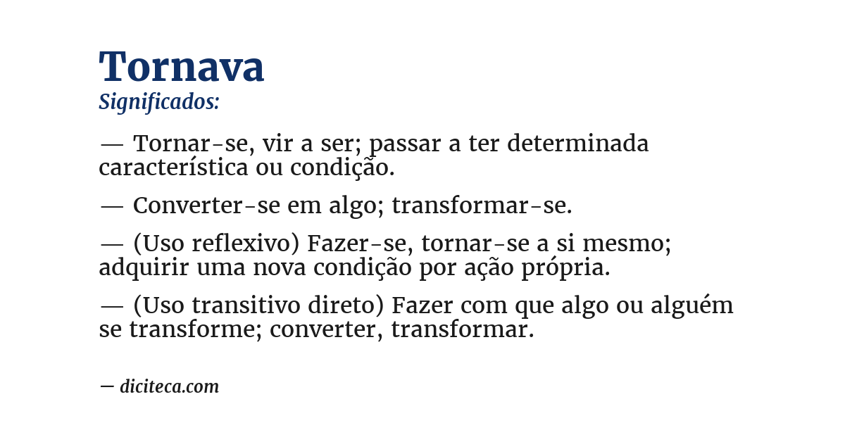 Significado de tornava