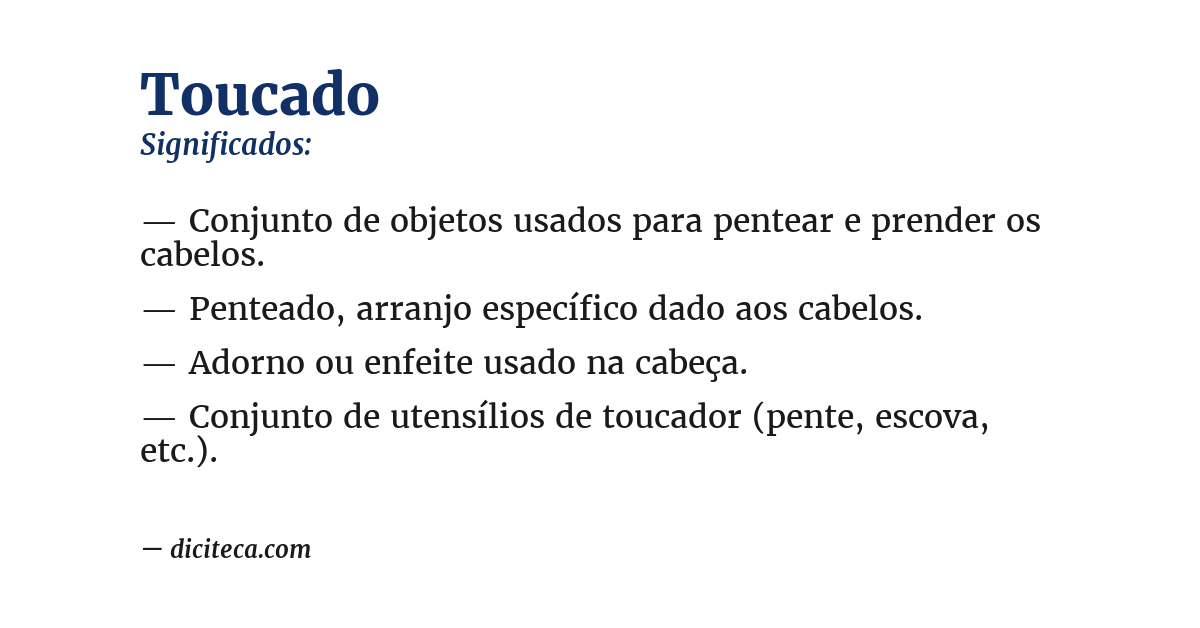 Significado de toucado