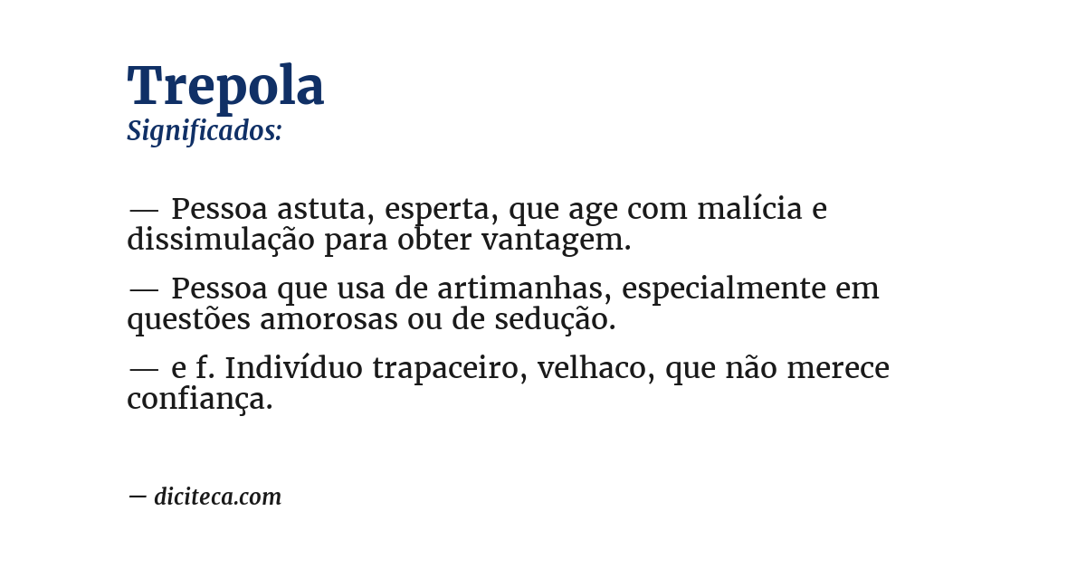 Significado de trepola