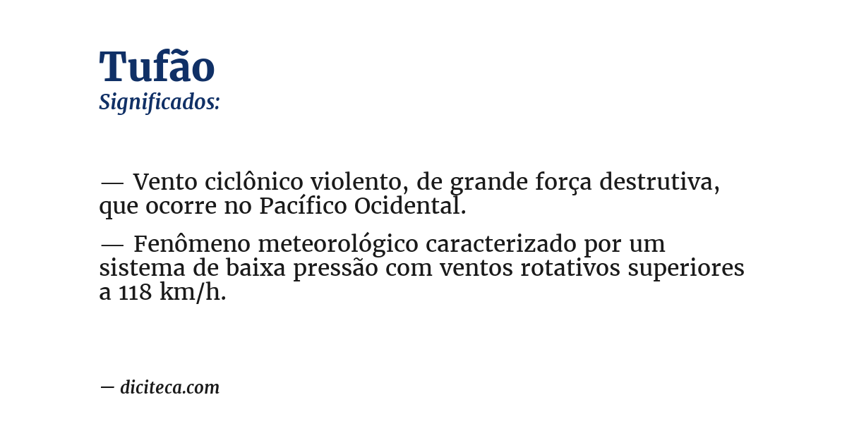 Significado de tufão