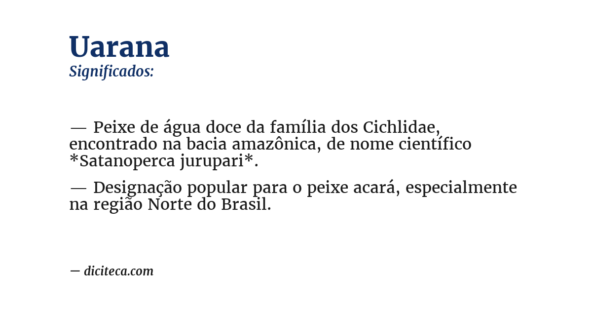 Significado de uarana