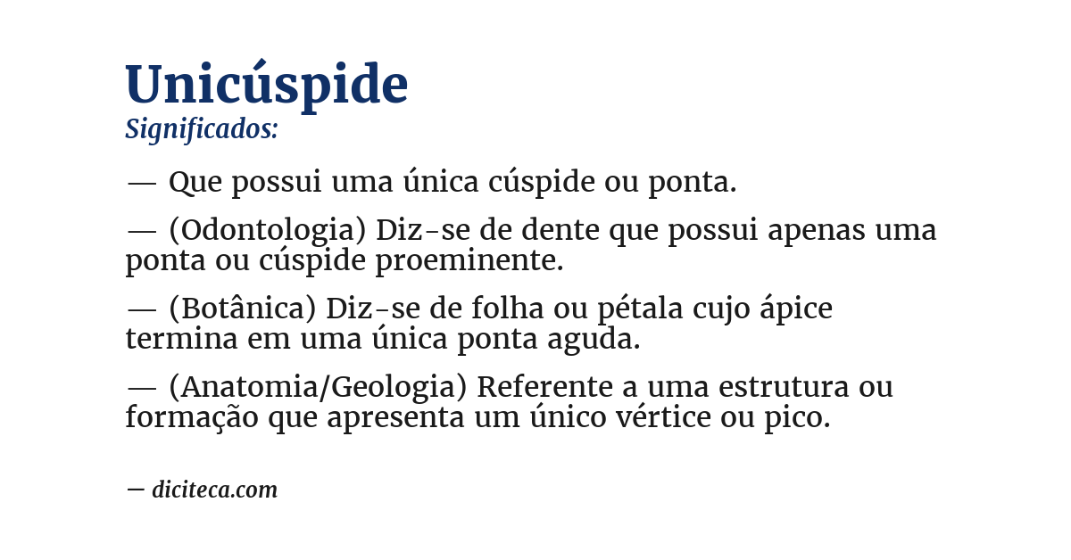 Significado de unicúspide