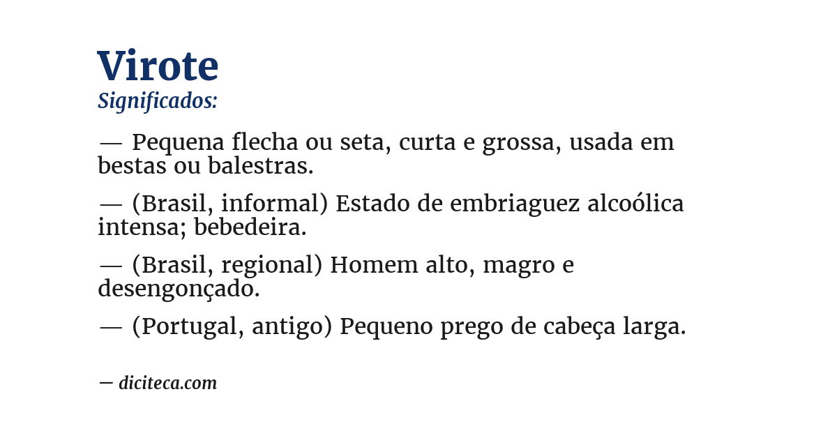 Significado de virote