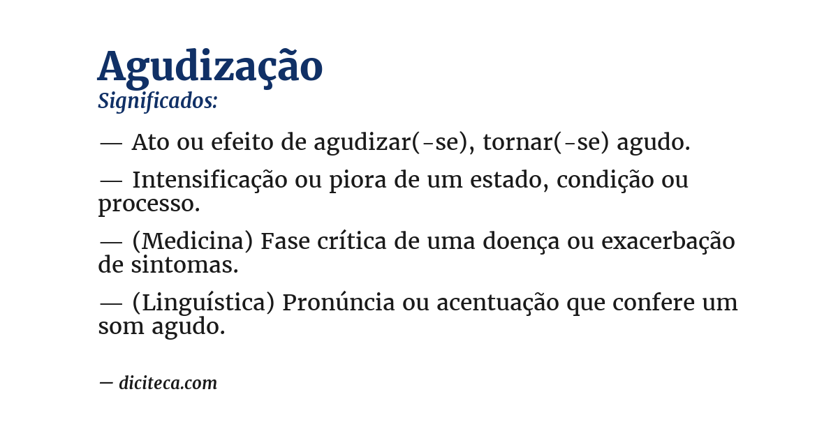 Significado de agudização