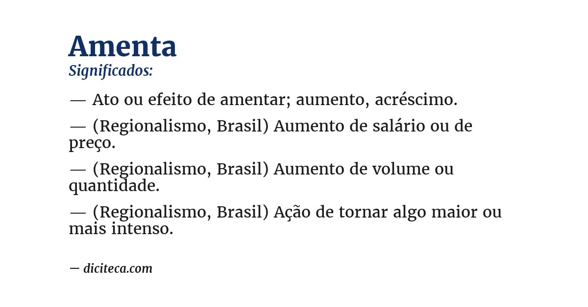 Significado de amenta